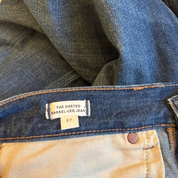 Madewell Barrel Leg Denim Jeans Leeds Wash Softdrape Size 27 NWOT - Picture 7 of 8